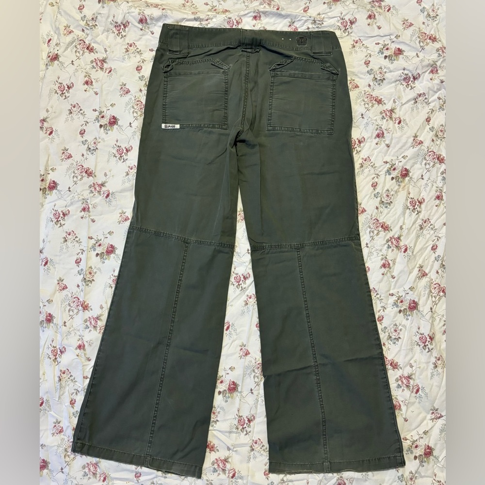 Plugg, bootcut cargo pants.